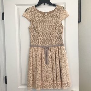 Paper Crown nude lace dress